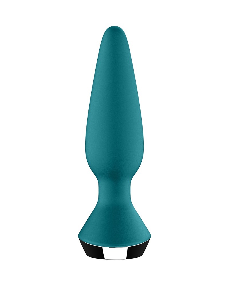 Анальна пробка з двома моторами та керуванням з телефону Satisfyer Plug-ilicious 1 Petrol, зелений
