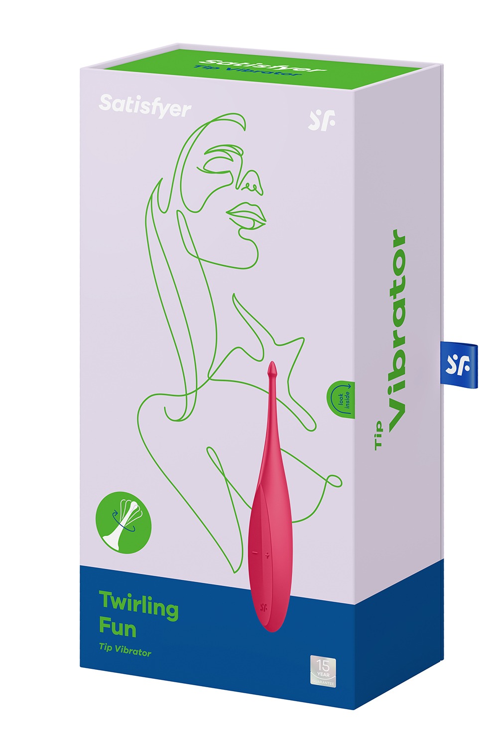 Вібратор для цілеспрямованої стимуляції Satisfyer Twirling Fun з гнучкою шийкою, червоний