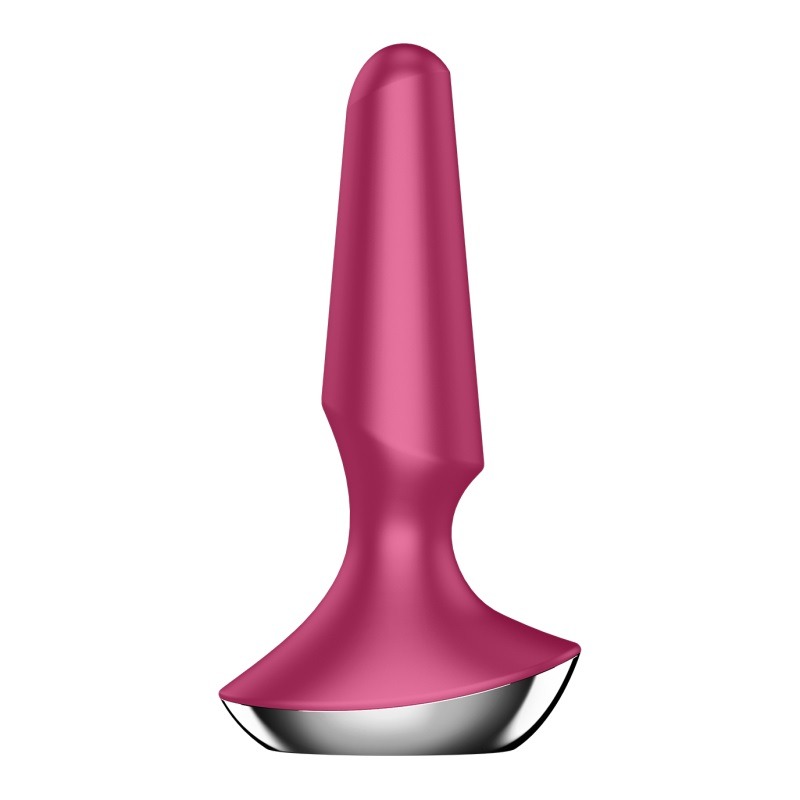 Анальна пробка з функцією керування зі смартфона Satisfyer Plug-ilicious 2, бордовий