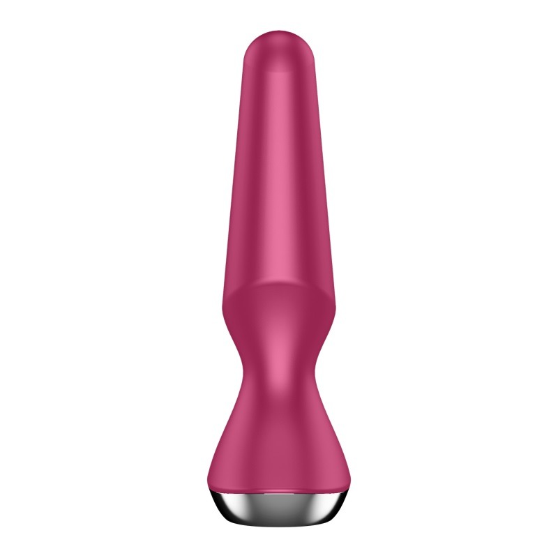 Анальна пробка з функцією керування зі смартфона Satisfyer Plug-ilicious 2, бордовий