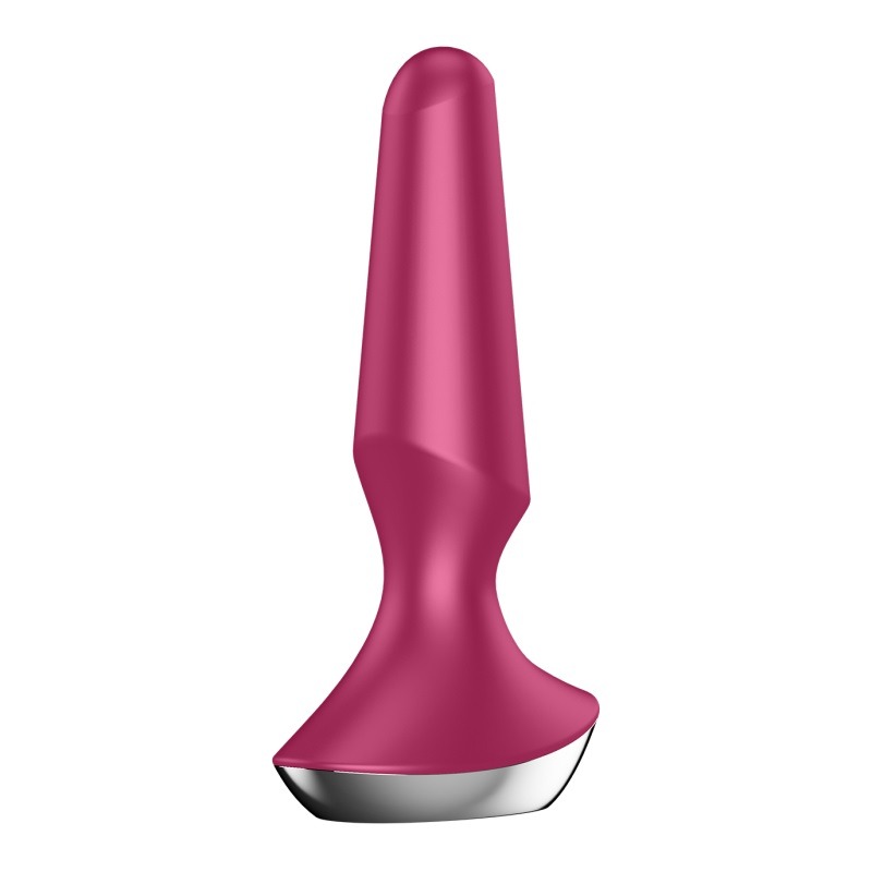 Анальна пробка з функцією керування зі смартфона Satisfyer Plug-ilicious 2, бордовий