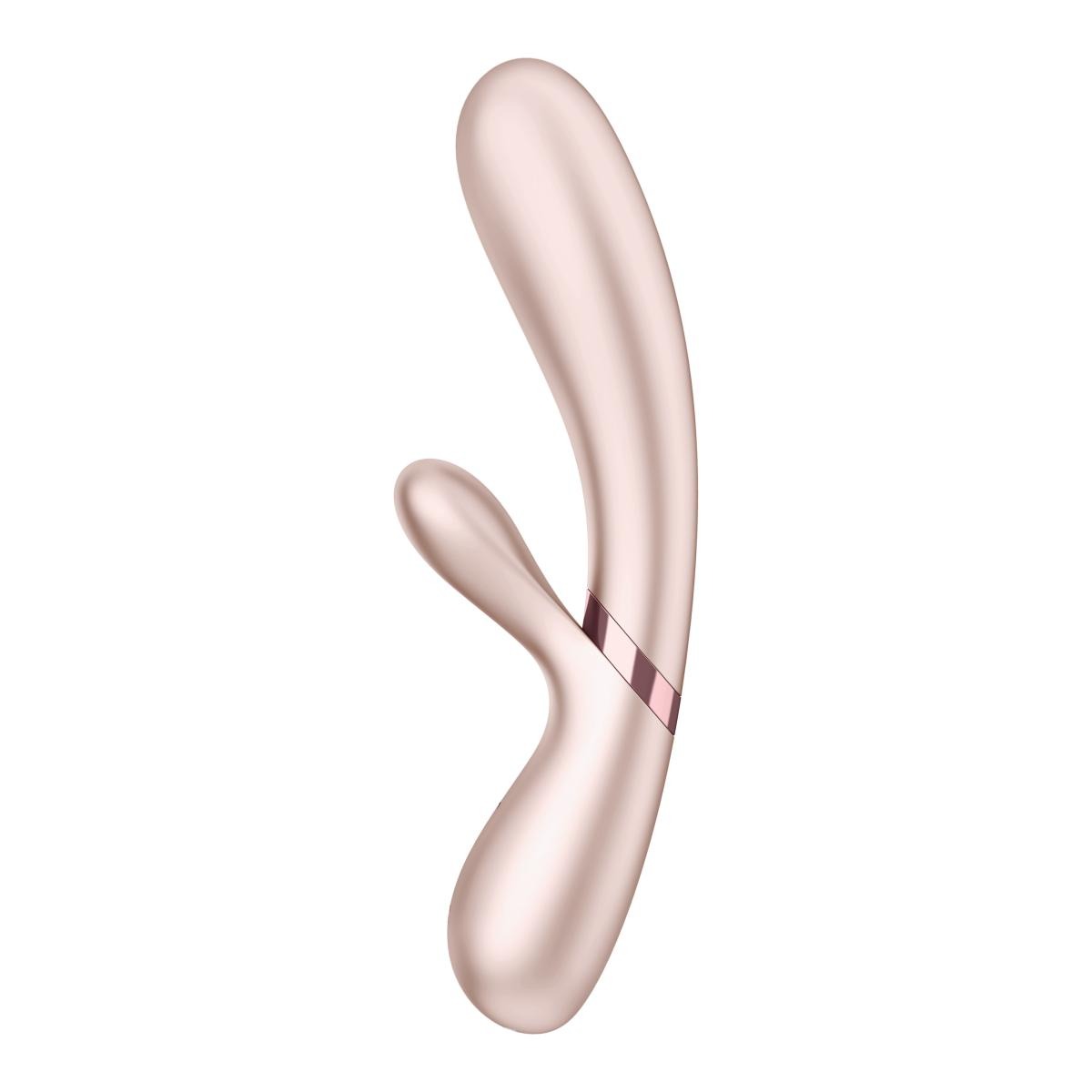 Двойной смарт вибратор с функцией нагрева Satisfyer Hot Lover, нюдовый