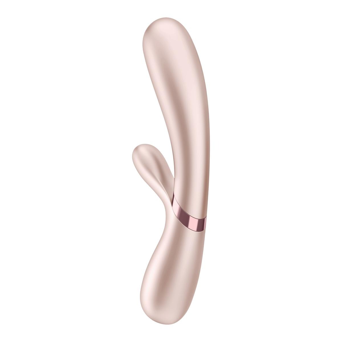 Двойной смарт вибратор с функцией нагрева Satisfyer Hot Lover, нюдовый