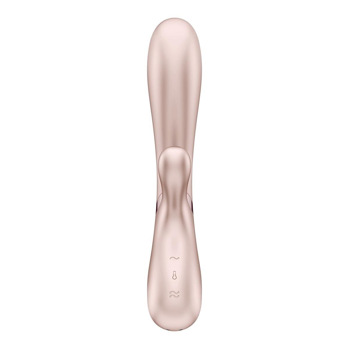 Двойной смарт вибратор с функцией нагрева Satisfyer Hot Lover, нюдовый