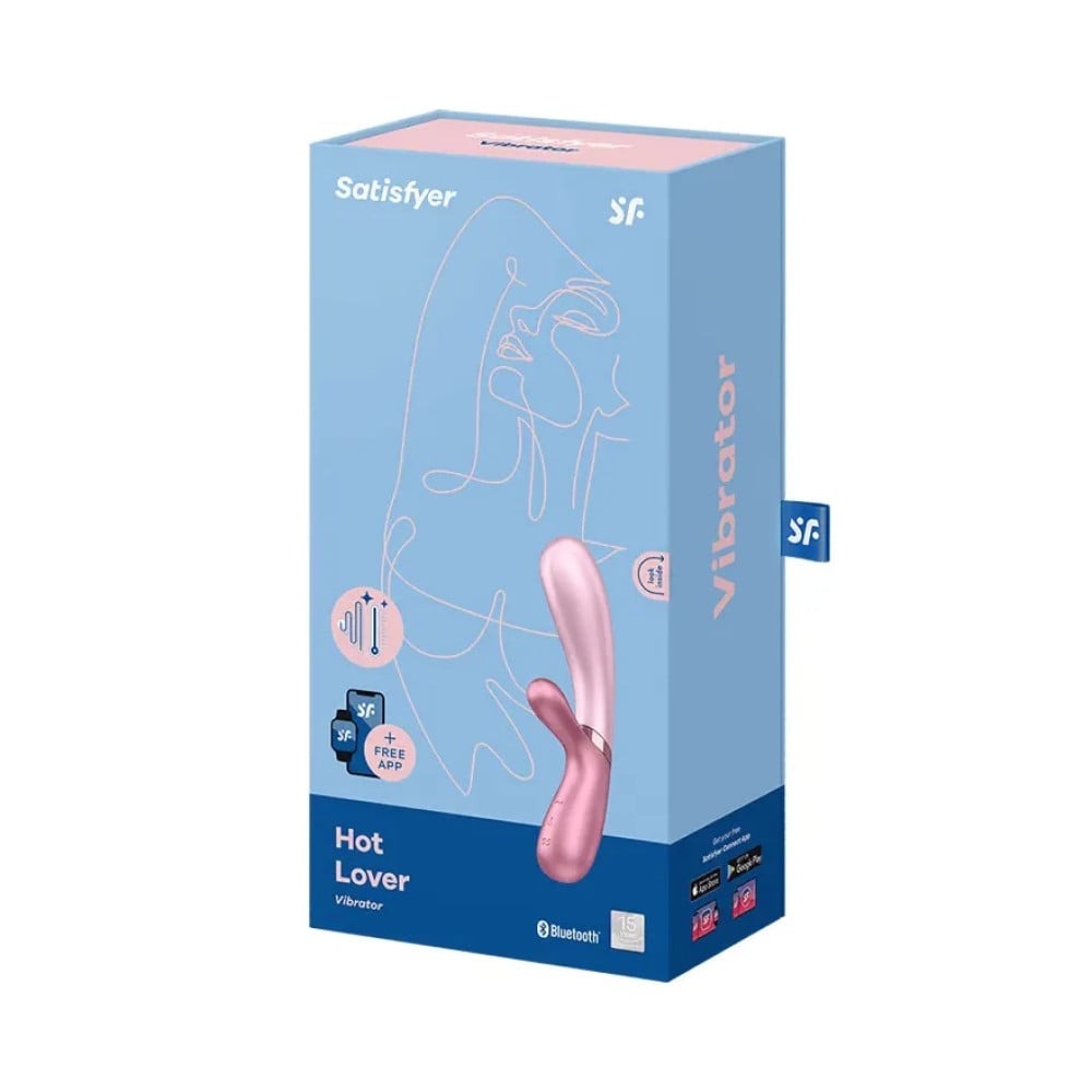 Двойной смарт вибратор с функцией нагрева Satisfyer Hot Lover розовый