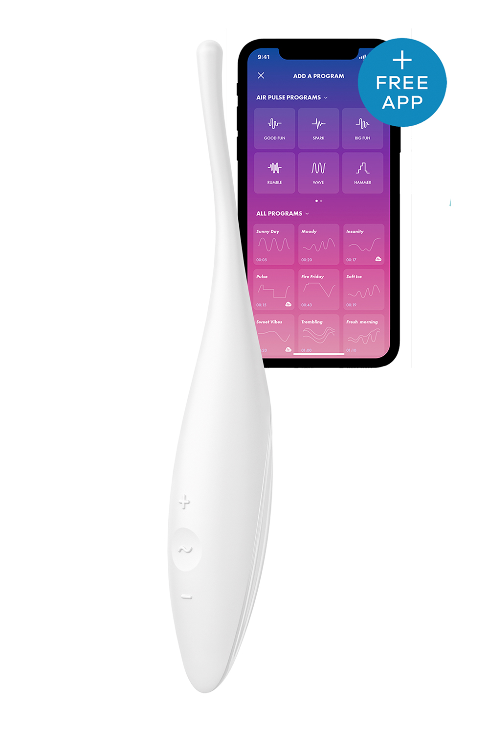 Вибратор-смарт c целенаправленной стимуляцией Satisfyer Twirling Joy, белый