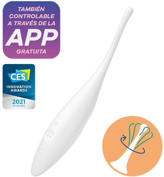 Вібратор-смарт із цілеспрямованою стимуляцією Satisfyer Twirling Joy, білий