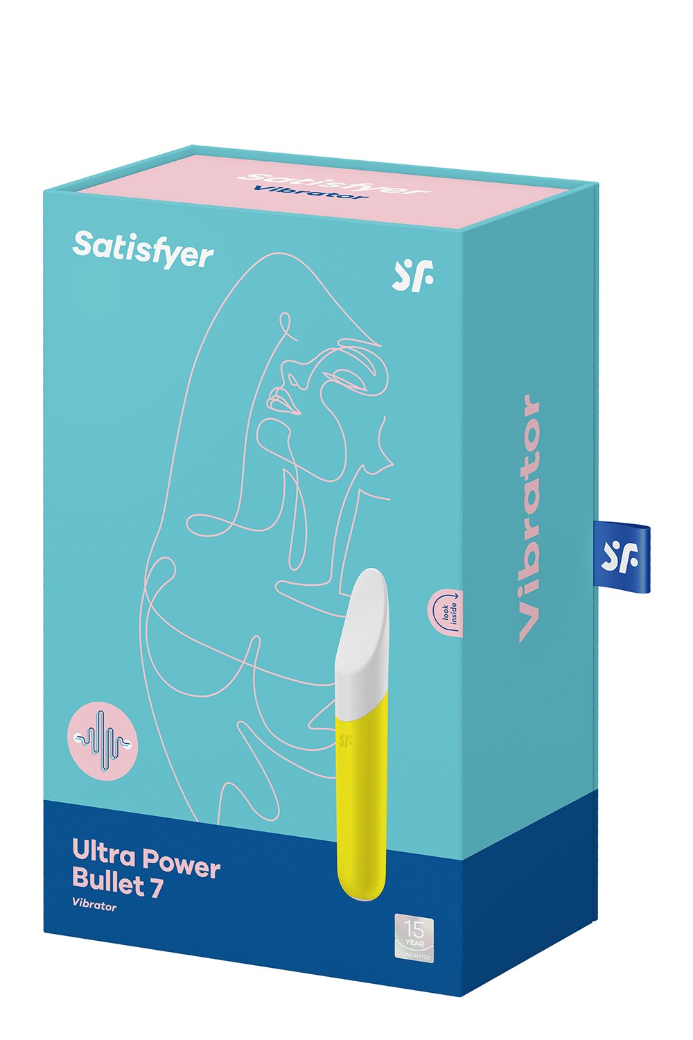 Вибропуля с плоским изогнутым наконечником Satisfyer Ultra Power Bullet 7 желтая