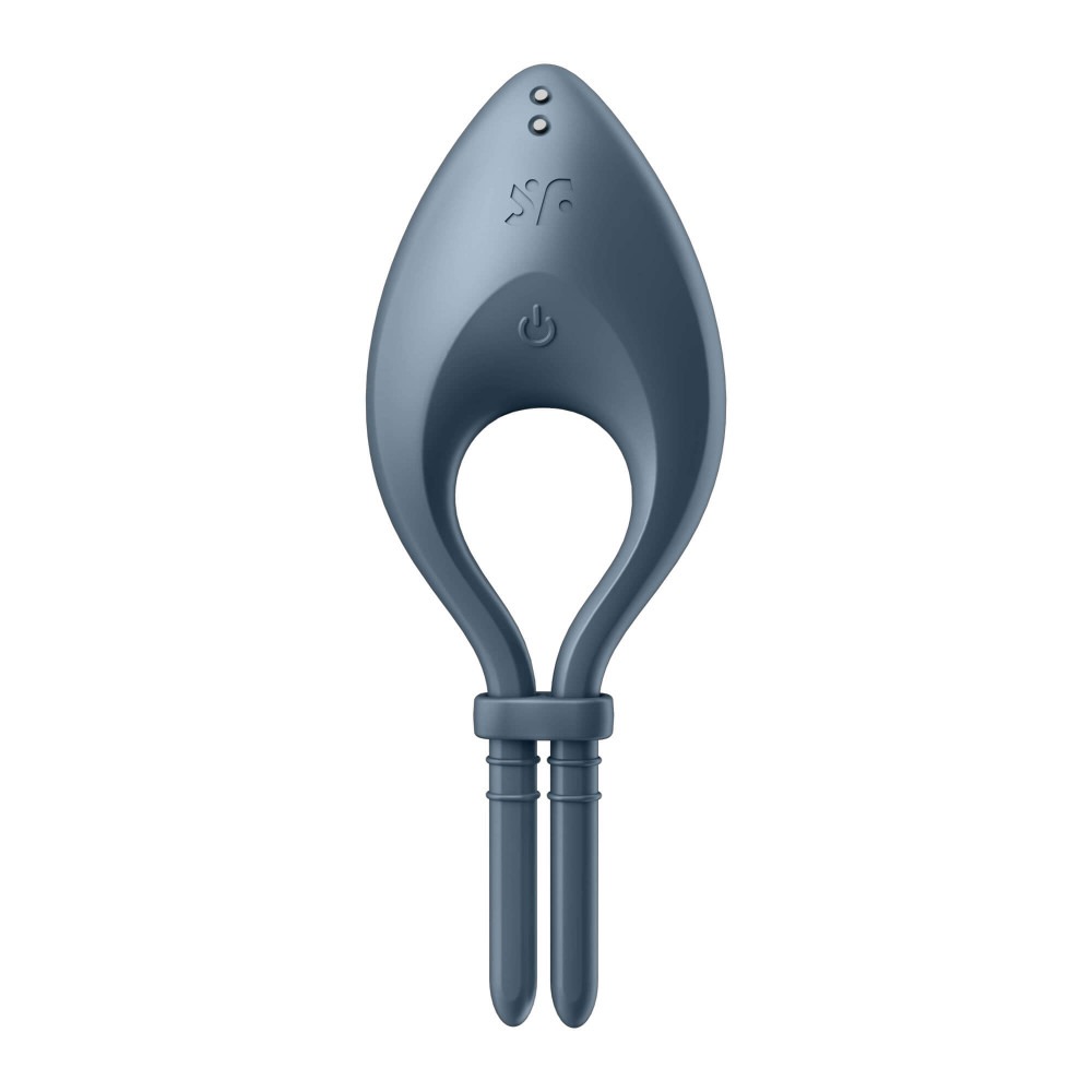 Ерекційне смарт кільце з вібрацією Satisfyer Bullseye Connect App, сірий
