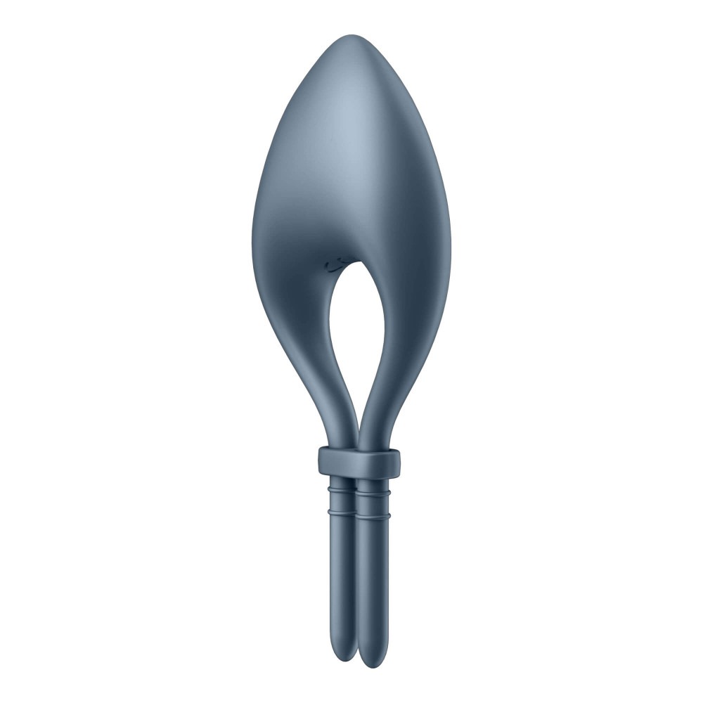Эрекционное смарт кольцо с вибрацией Satisfyer Bullseye Connect App, серый