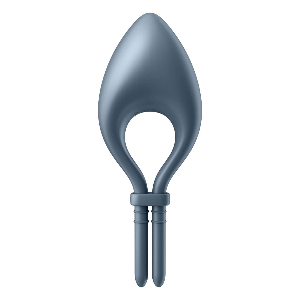 Эрекционное смарт кольцо с вибрацией Satisfyer Bullseye Connect App, серый