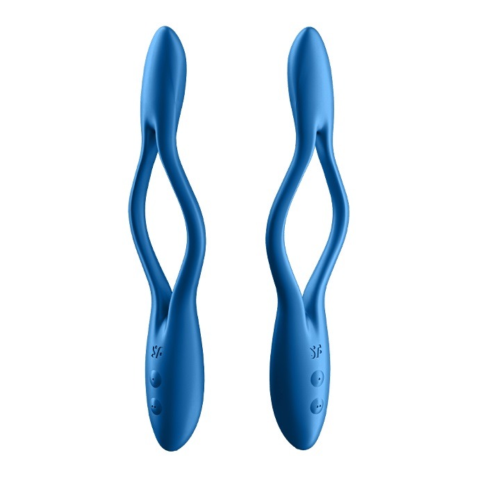Гнущийся универсальный вибратор (эрекционное кольцо) Satisfyer Elastic Game синий