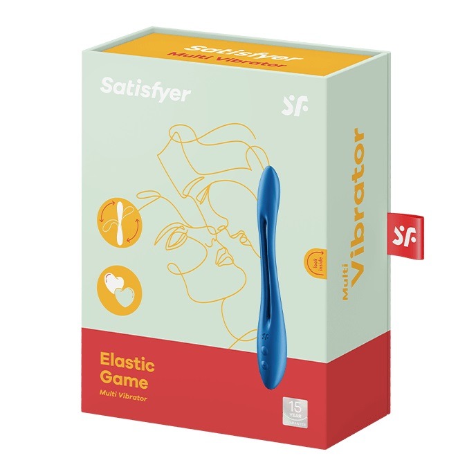Гнущийся универсальный вибратор (эрекционное кольцо) Satisfyer Elastic Game синий