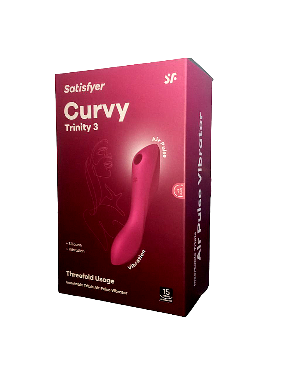 Подвійний вібратор із вакуумною стимуляцією Satisfyer Curvy Trinity 3, рожевий