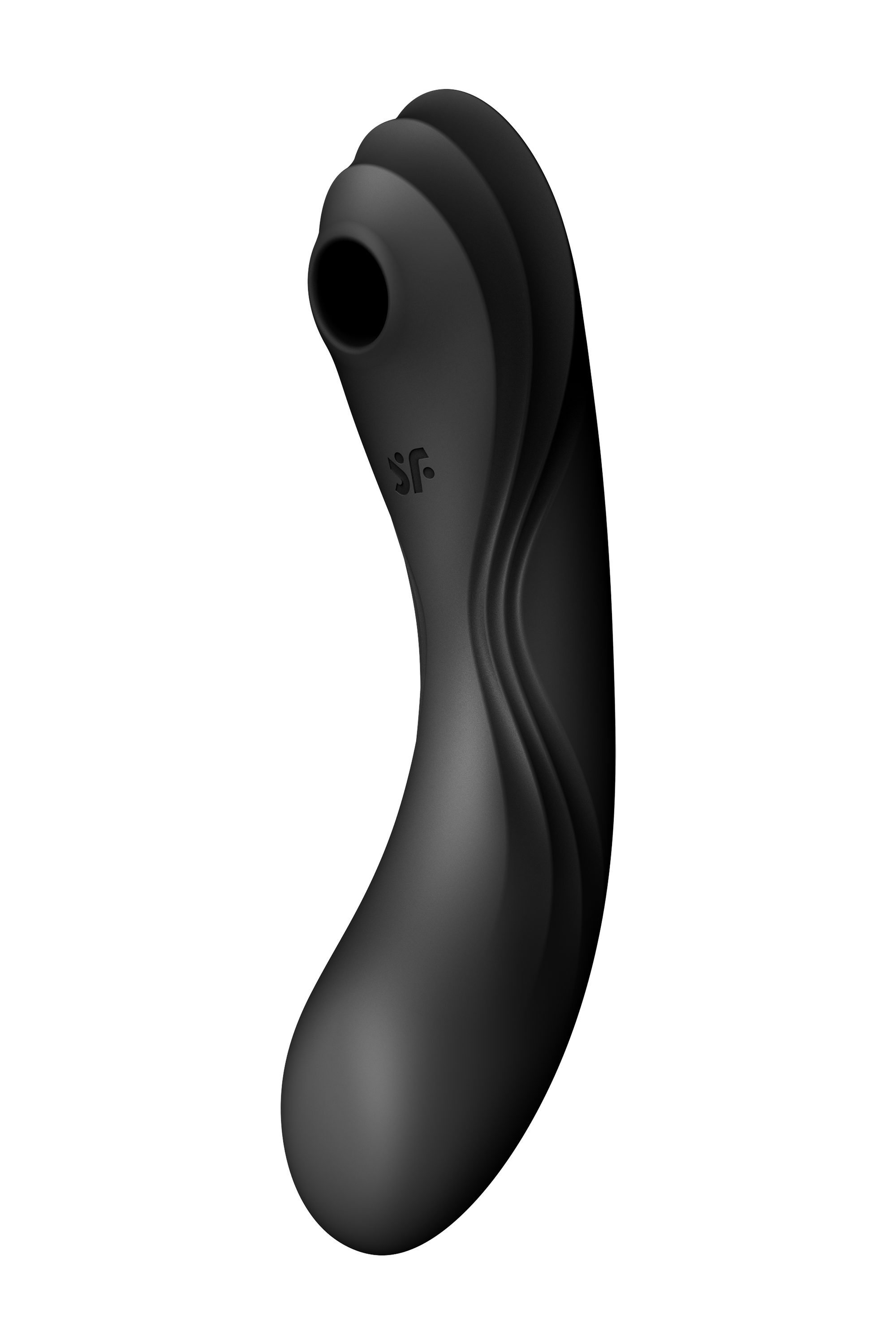 Подвійний вібратор із вакуумною стимуляцією Satisfyer Curvy Trinity 4 чорний
