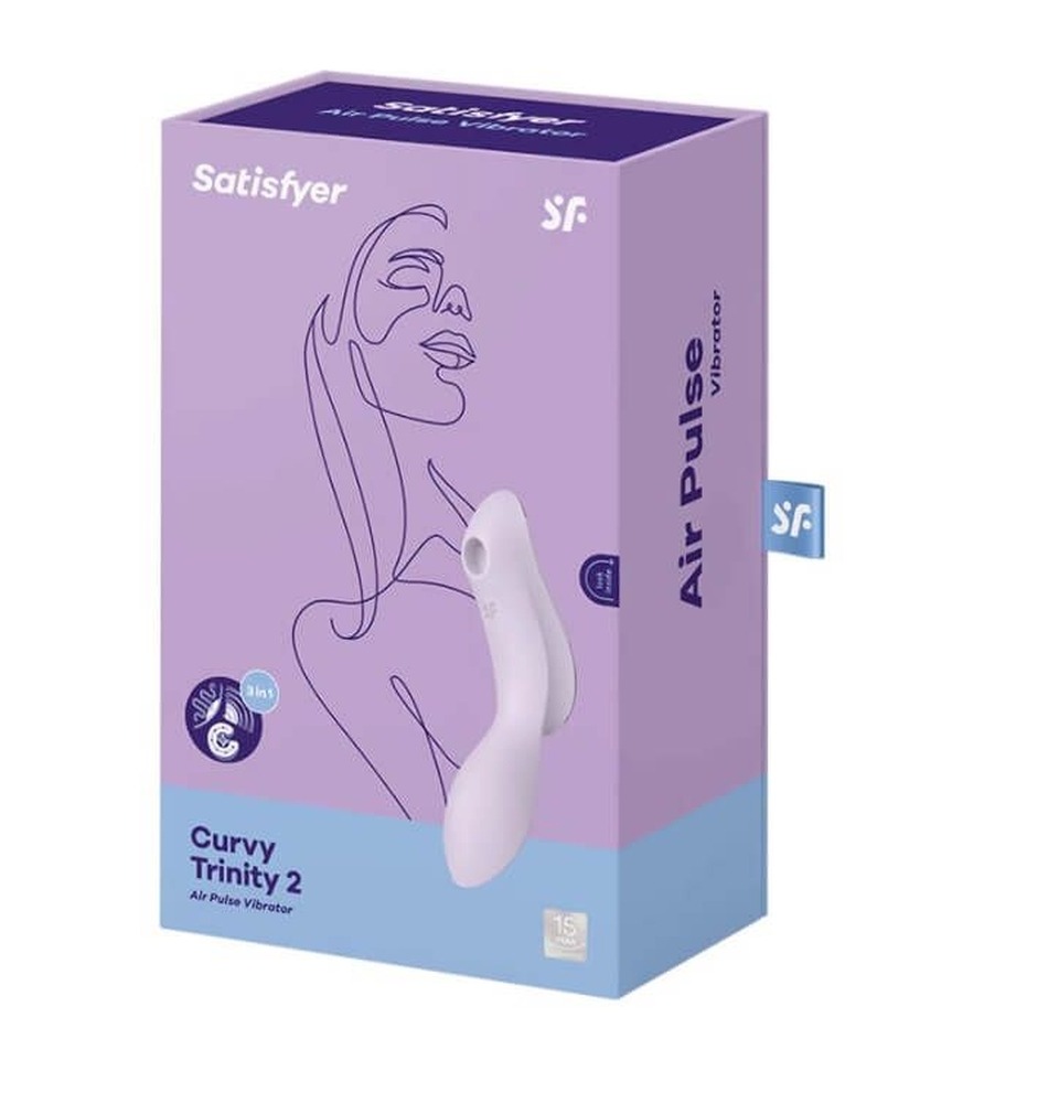 Двойной вибратор с вакуумной стимуляцией Satisfyer Curvy Trinity 2 сиреневый