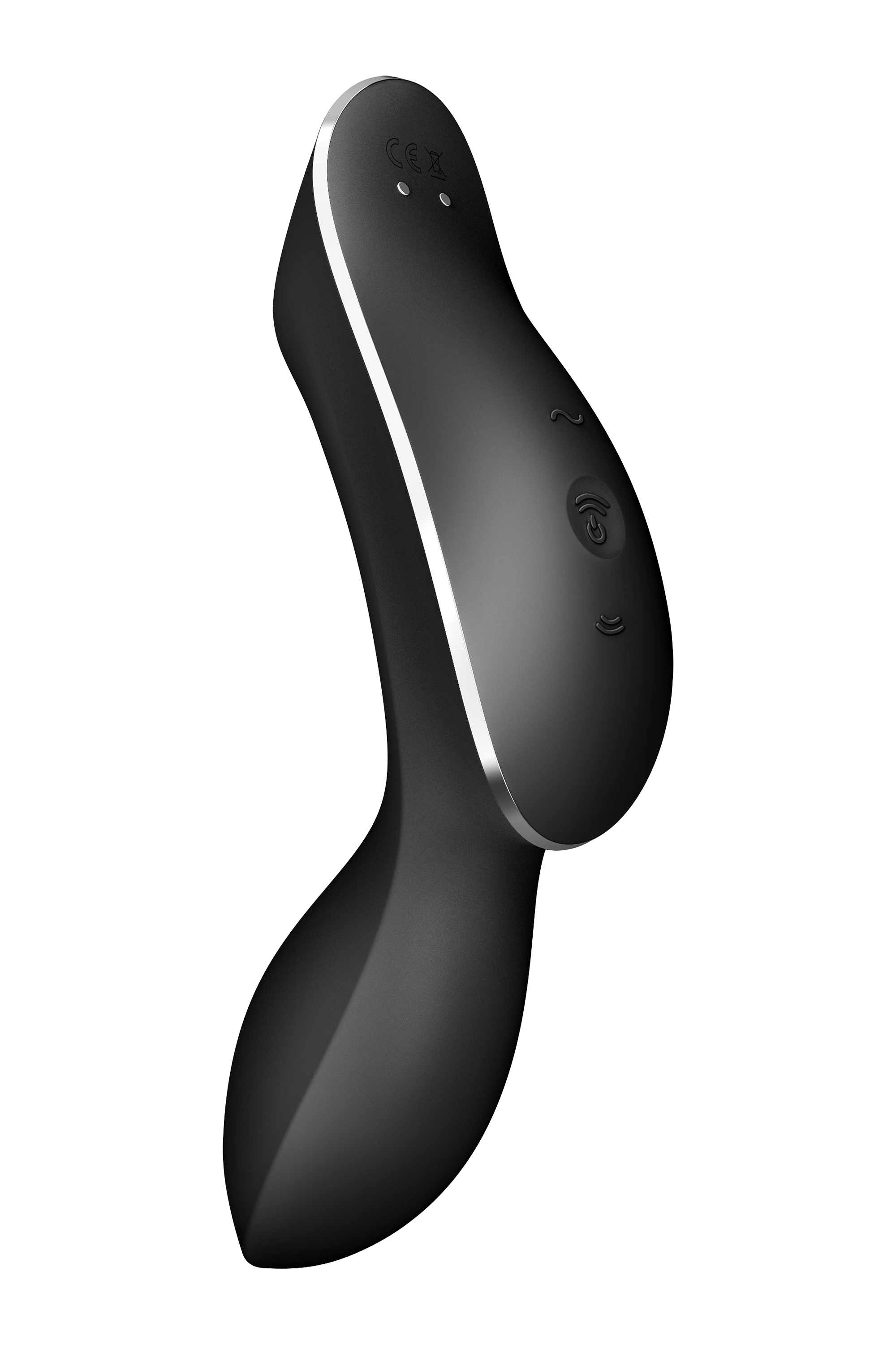 Двойной вибратор с вакуумной стимуляцией SATISFYER CURVY TRINITY 2 черный