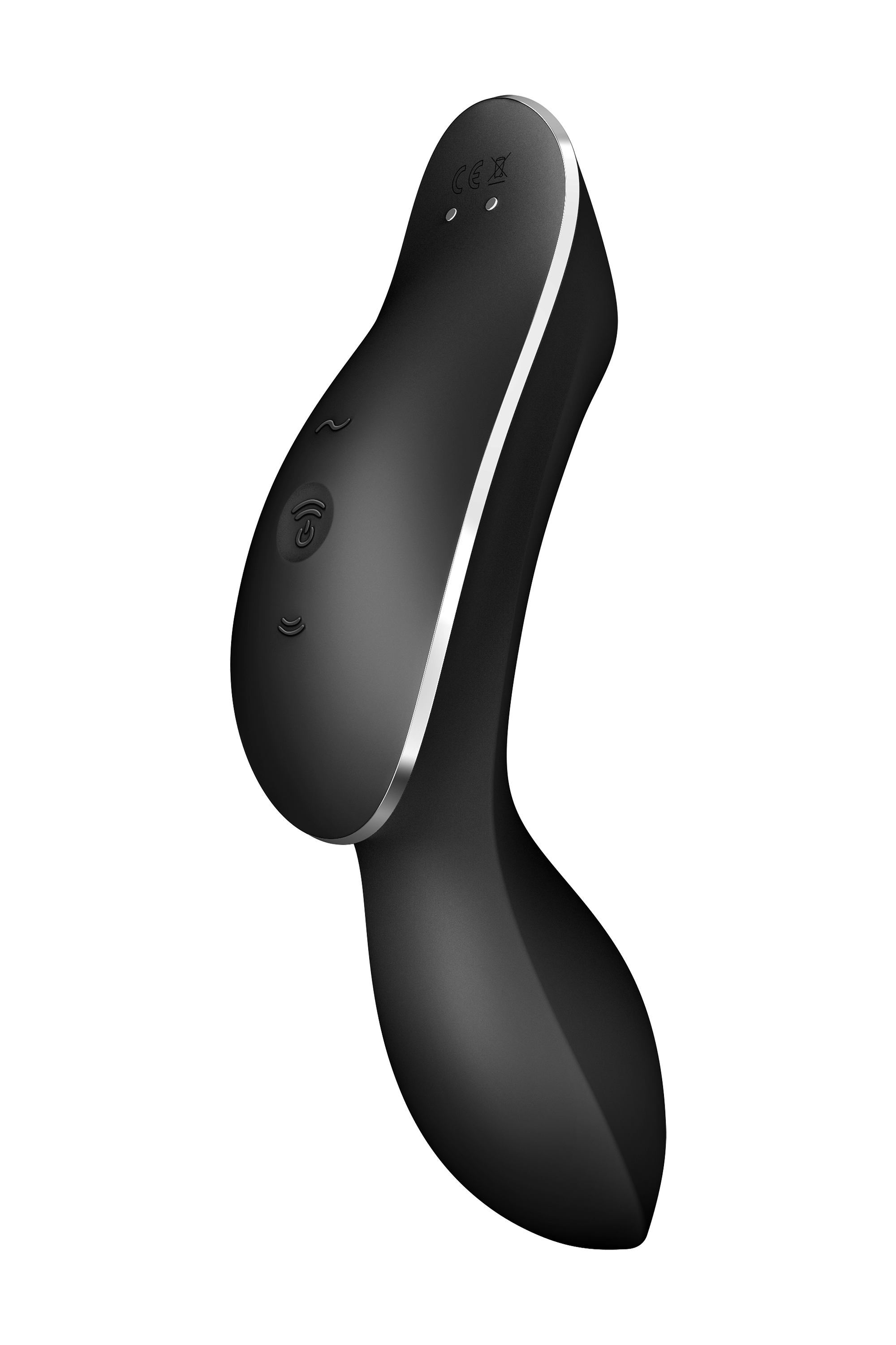 Двойной вибратор с вакуумной стимуляцией SATISFYER CURVY TRINITY 2 черный