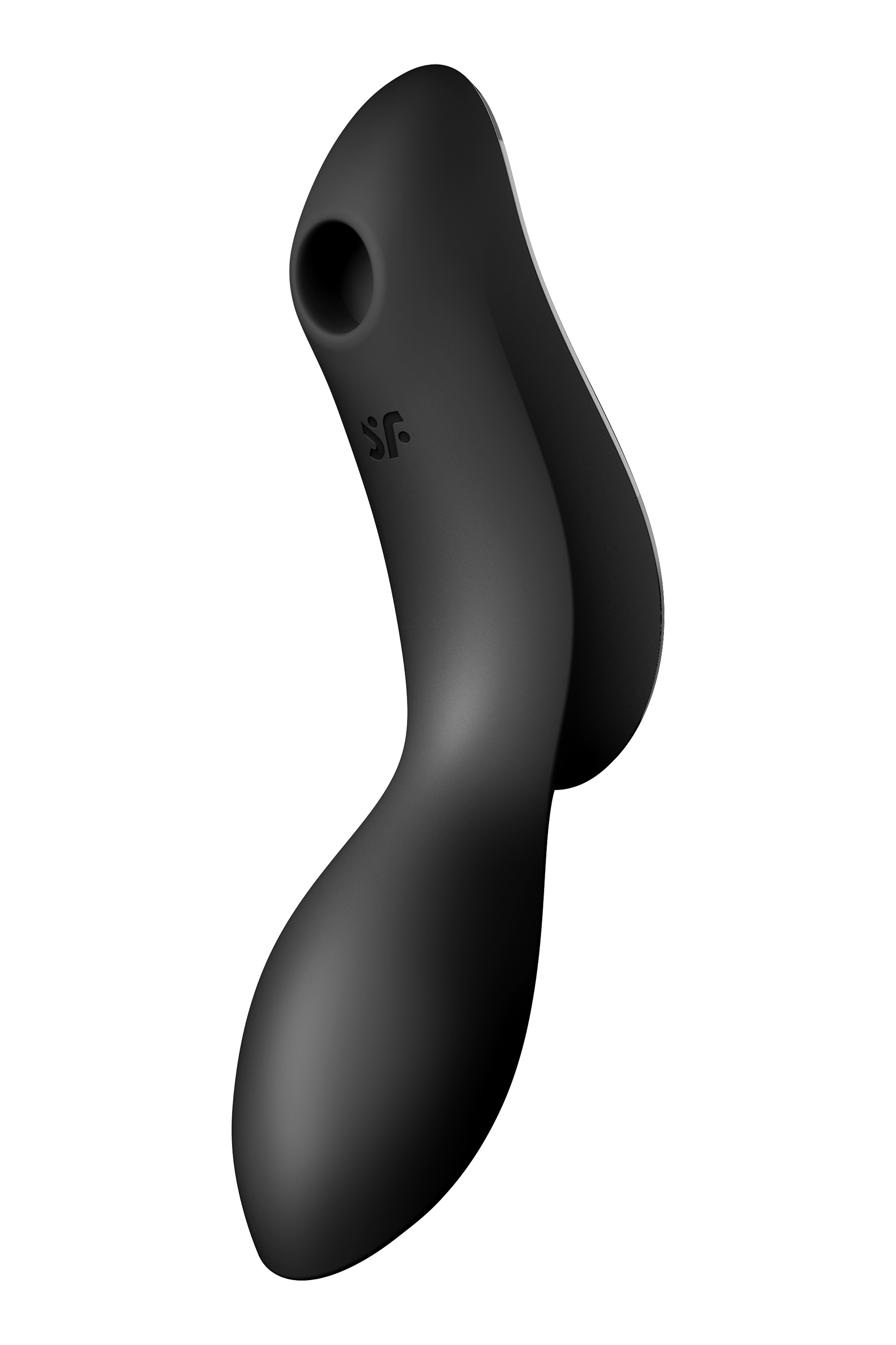 Двойной вибратор с вакуумной стимуляцией SATISFYER CURVY TRINITY 2 черный