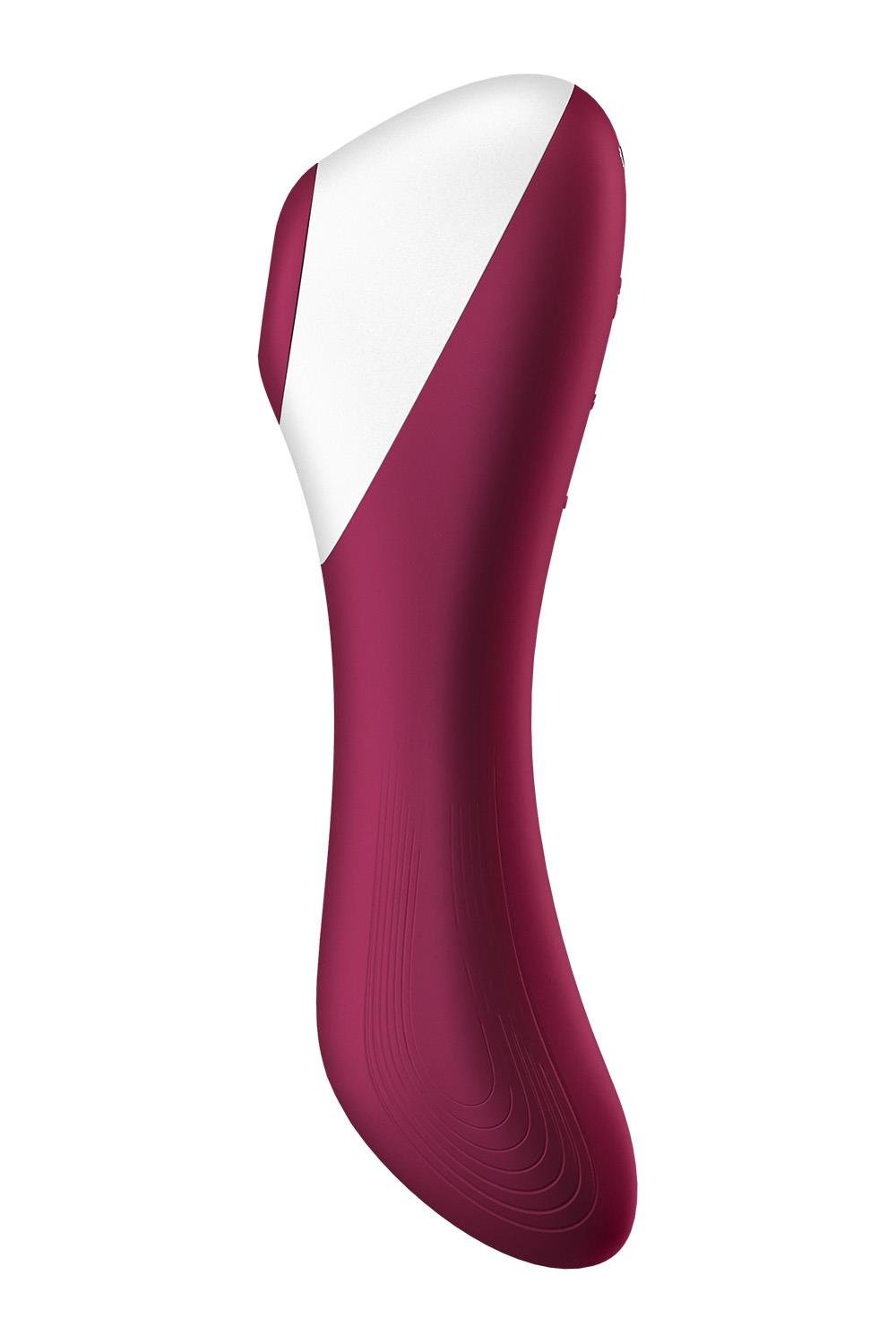 Вакуумний кліторальний стимулятор із вібрацією Satisfyer Dual Crush бордовий
