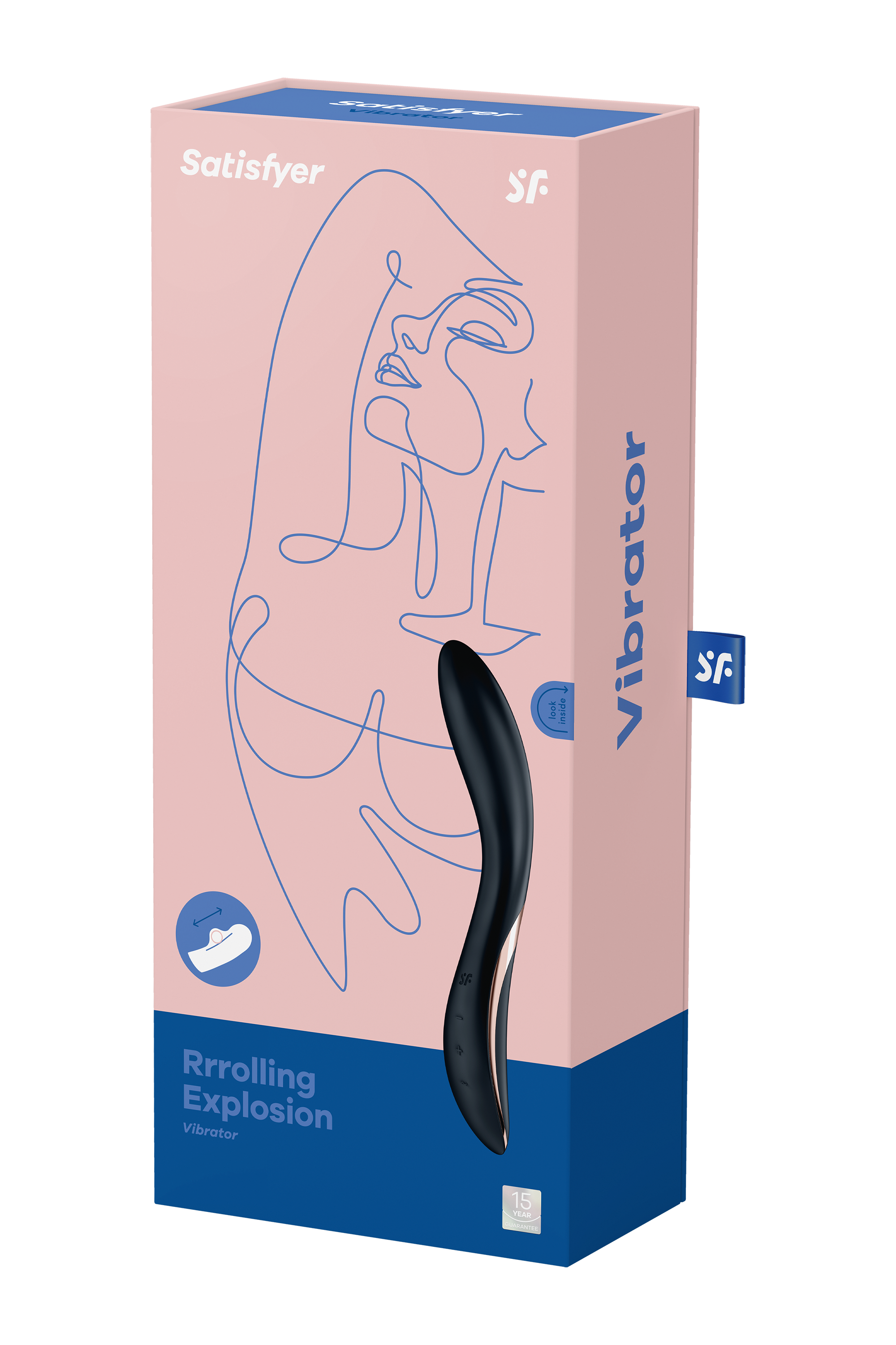 Інноваційний вібратор для точки G Satisfyer Rrrolling Explosion чорний