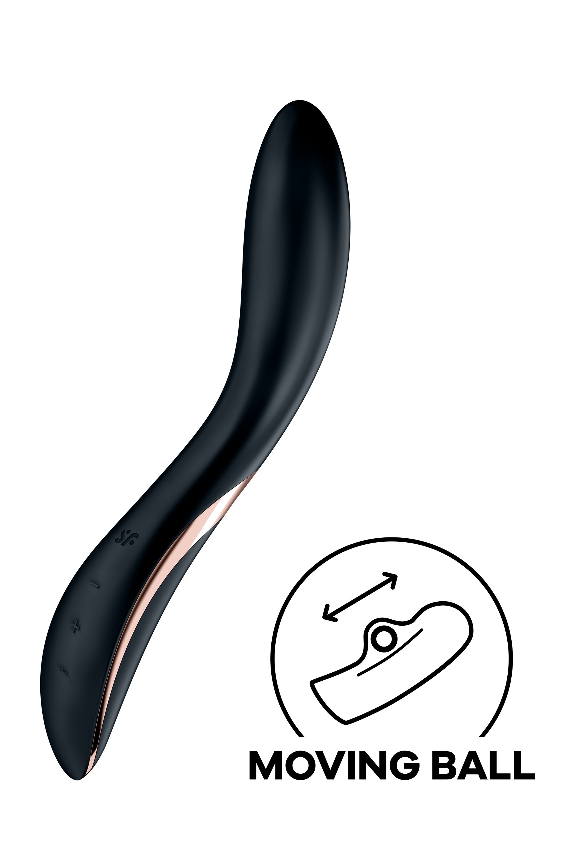 Інноваційний вібратор для точки G Satisfyer Rrrolling Explosion чорний