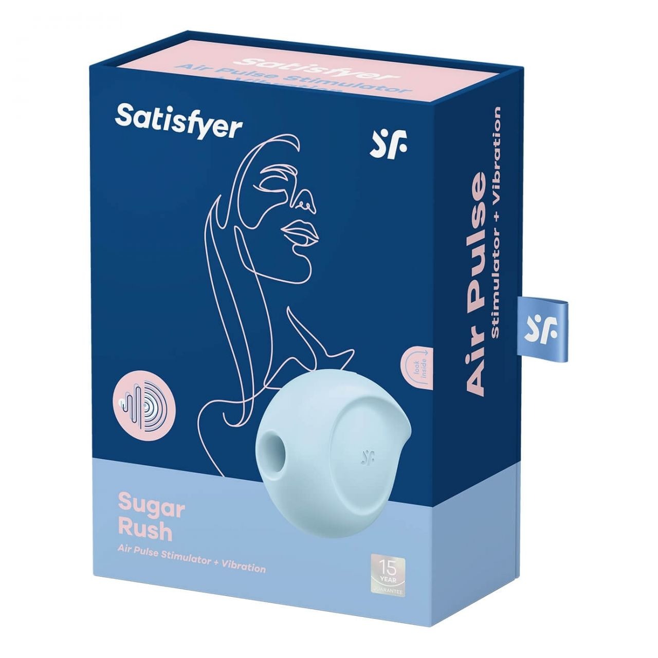 Вакуумний кліторальний стимулятор 2 у 1 Satisfyer Sugar Rush блакитний