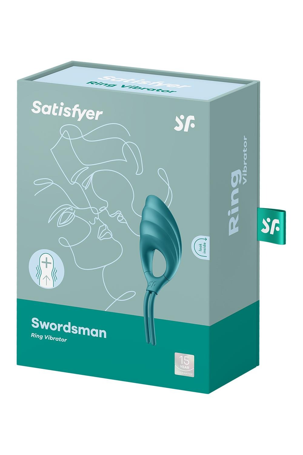 Регулируемое эрекционное кольцо Satisfyer Swordsman Camouflage с рельефом, зеленое