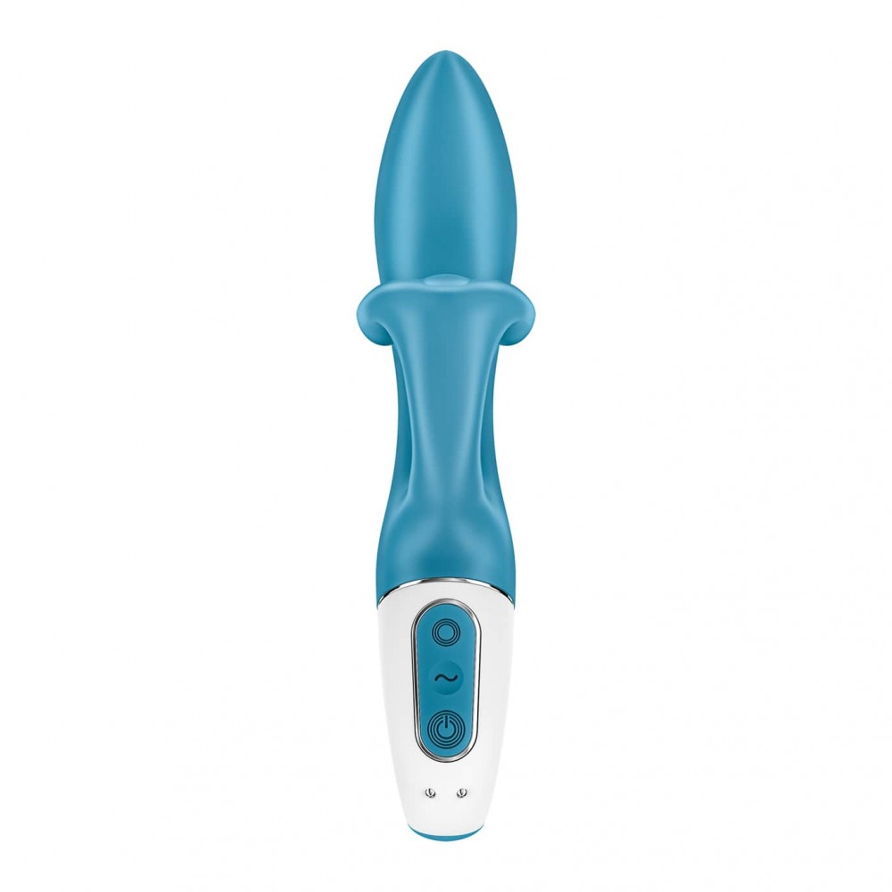 Вибратор кролик Satisfyer Embrace Me с тройным отростком для стимуляции клитора, голубой