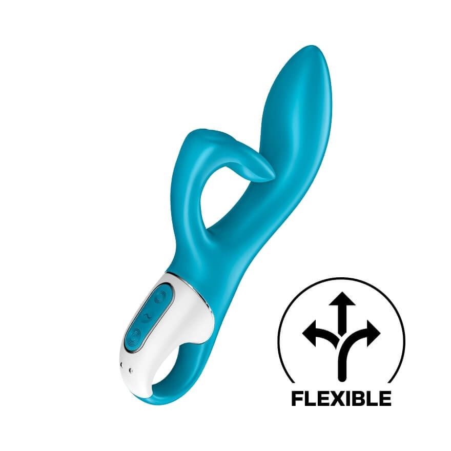 Вибратор кролик Satisfyer Embrace Me с тройным отростком для стимуляции клитора, голубой