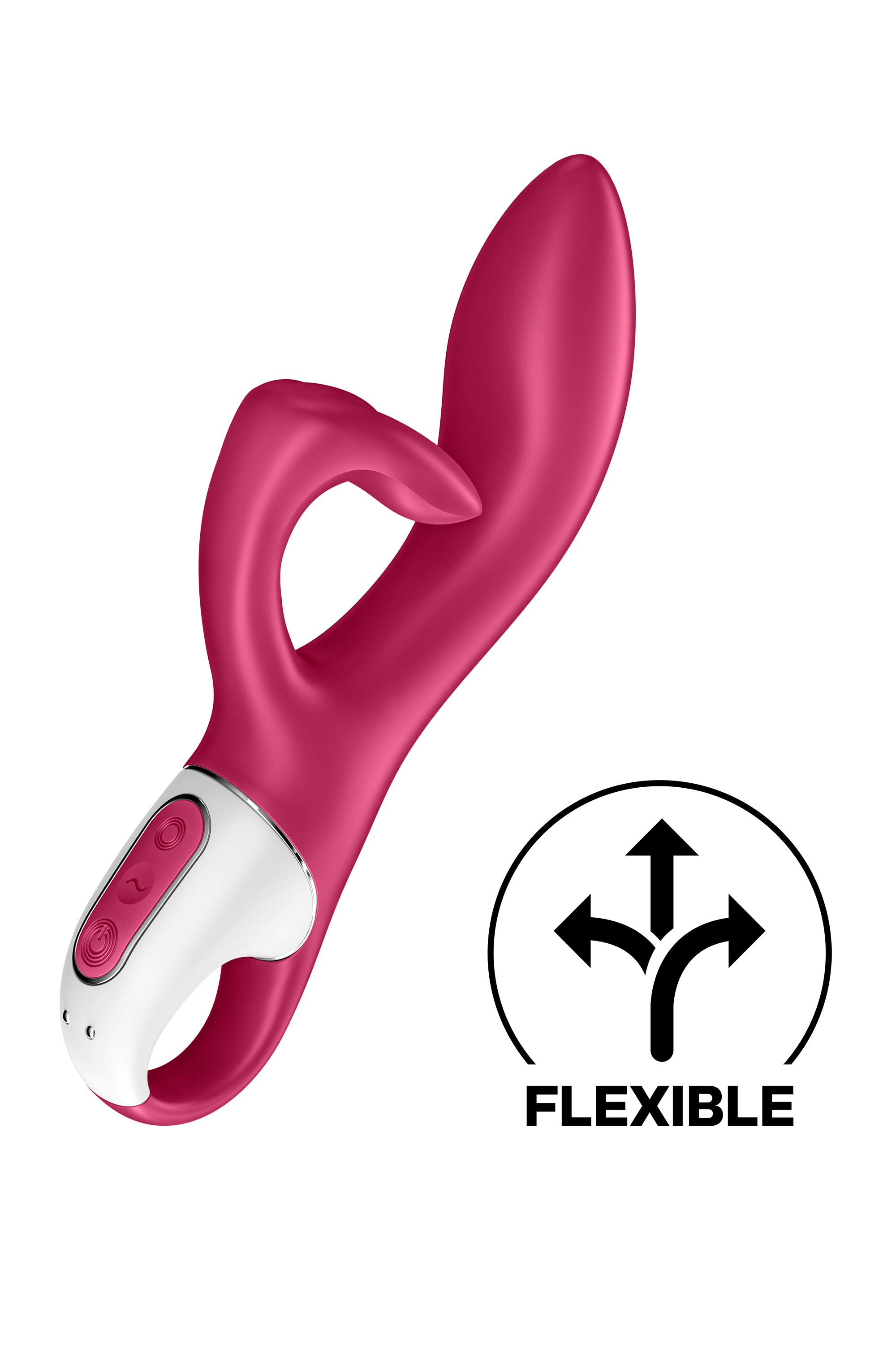 Гнучкий подвійний вібратор SATISFYER EMBRACE ME бордовий