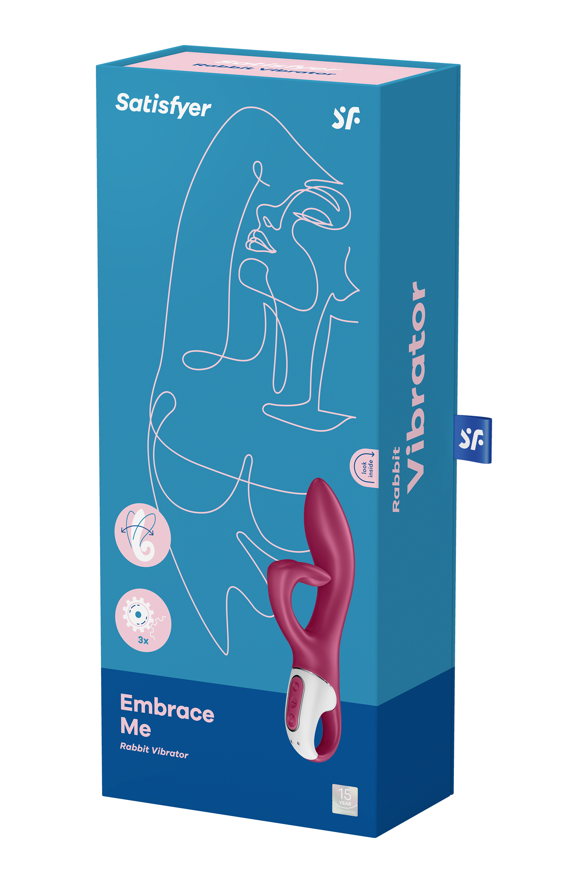 Гнучкий подвійний вібратор SATISFYER EMBRACE ME бордовий