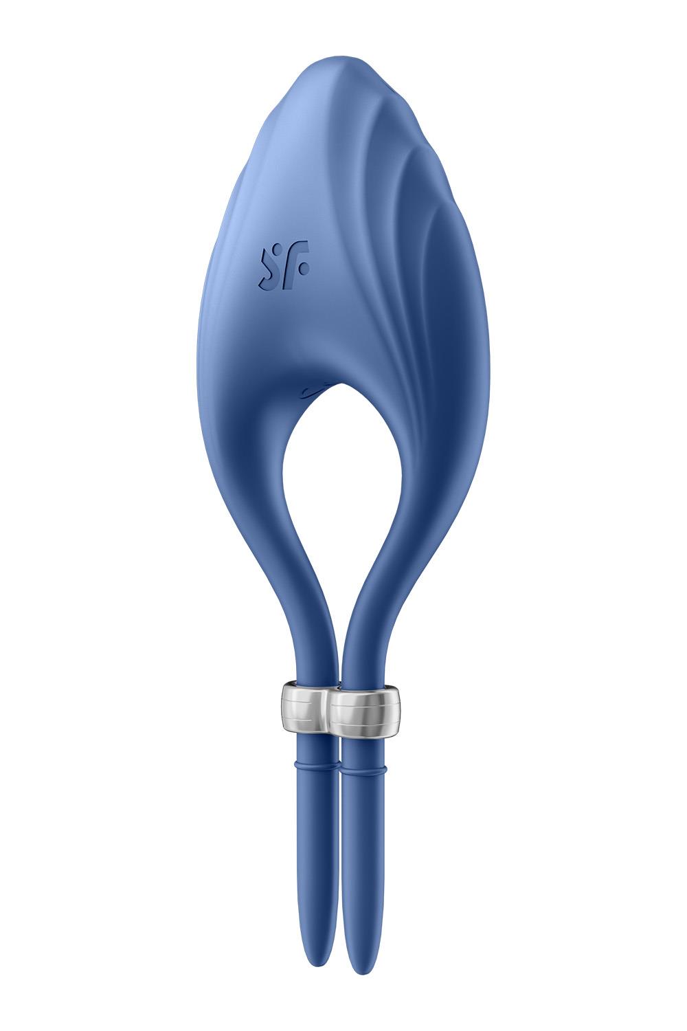 Регульоване ерекційне кільце з вібрацією Satisfyer Duelist, синій