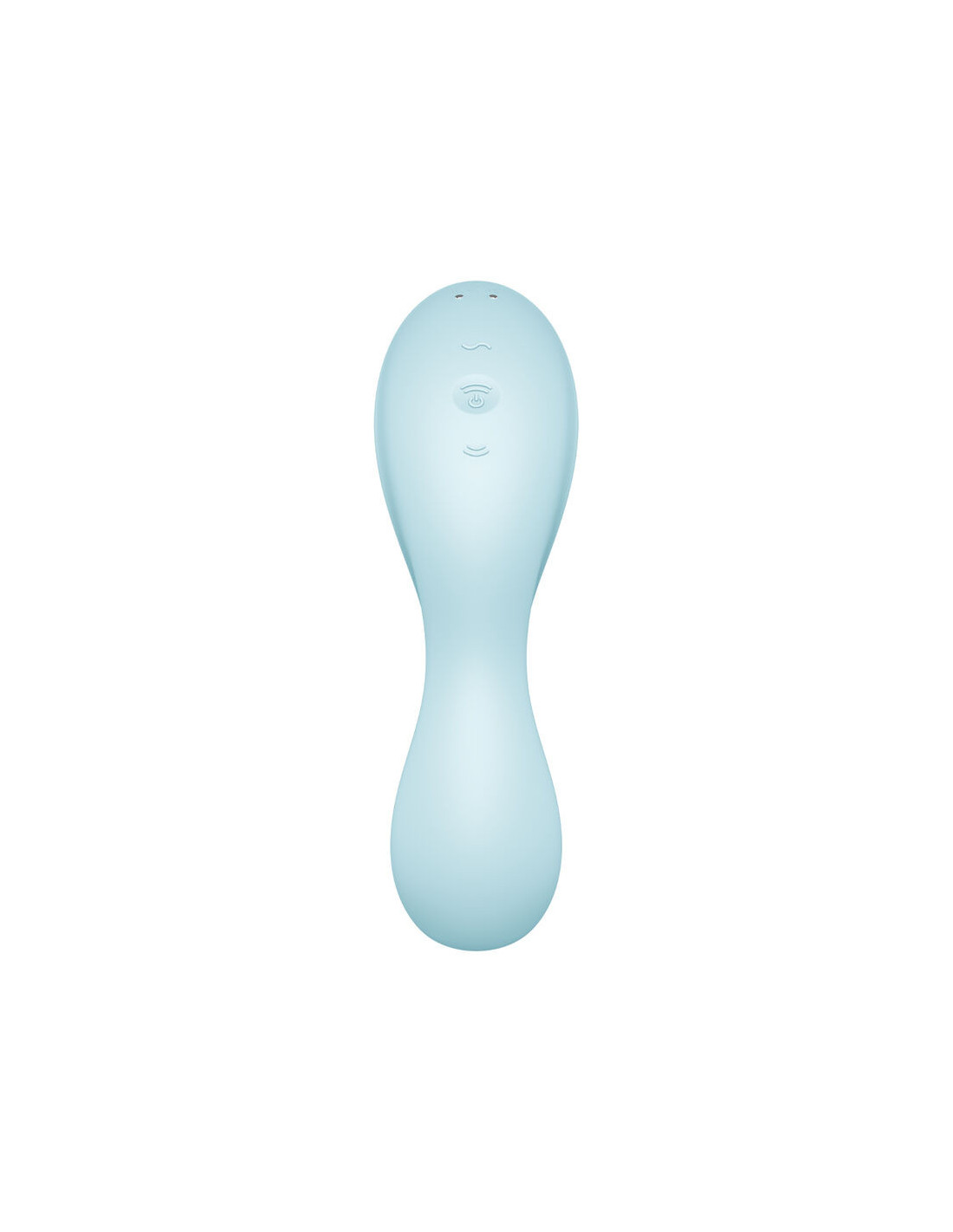 Двойной смарт вибратор с вакуумной стимуляцией Satisfyer Curvy Trinity 5 + голубой