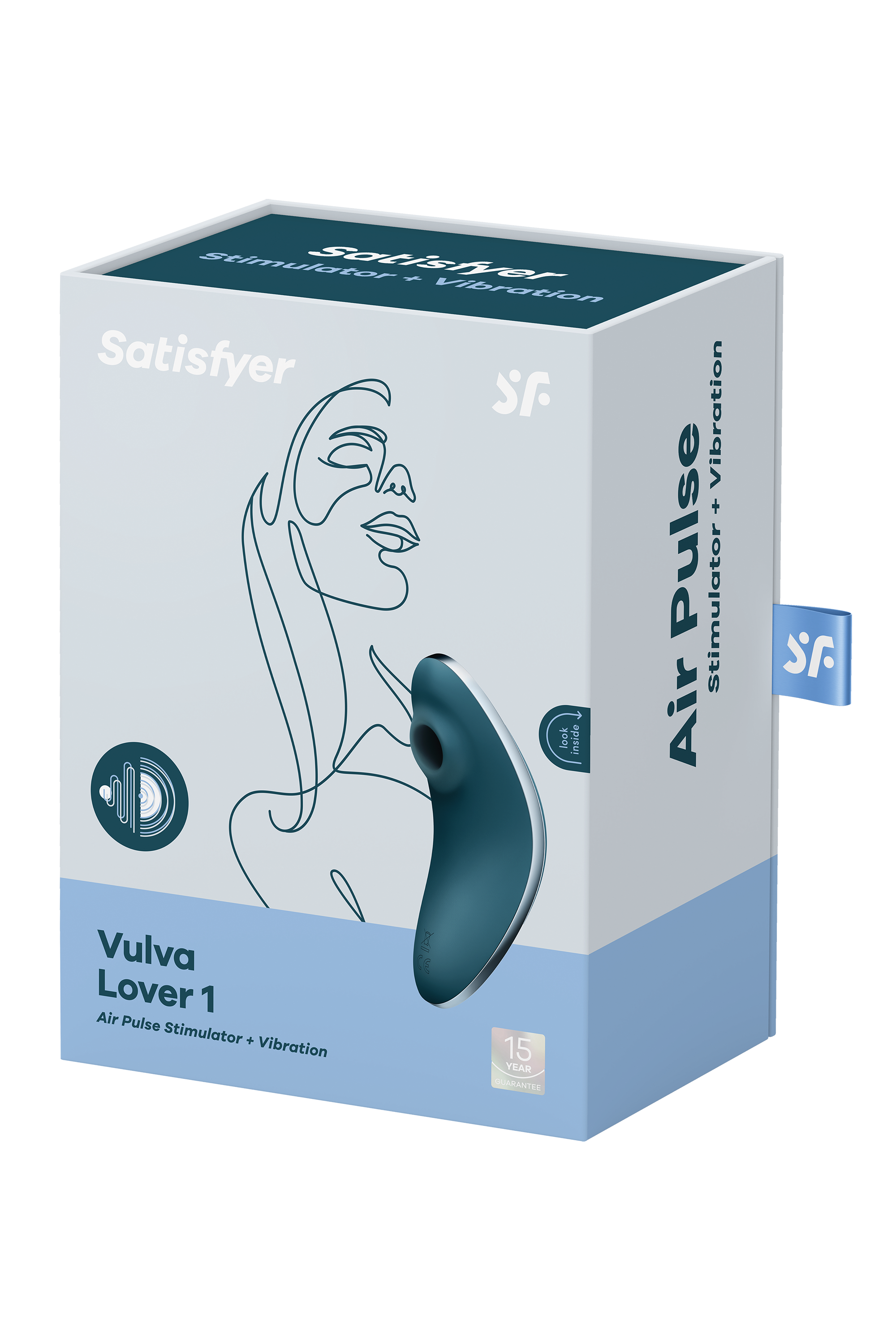 Вакуумний кліторальний стимулятор Satisfyer Vulva Lover 1 із вібрацією, синій