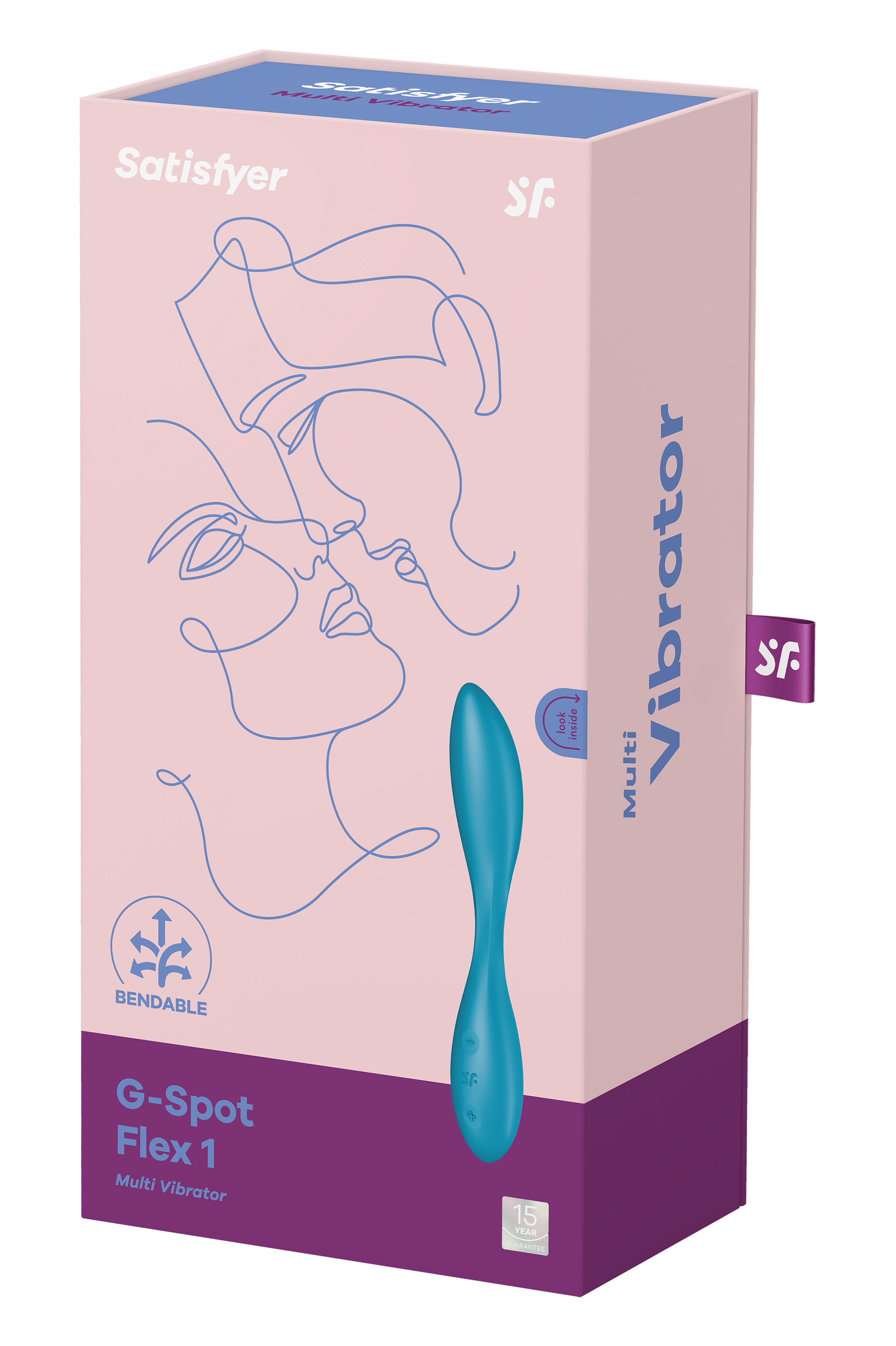Мульти вібратор універсальний SATISFYER G-SPOT FLEX 1 блакитний