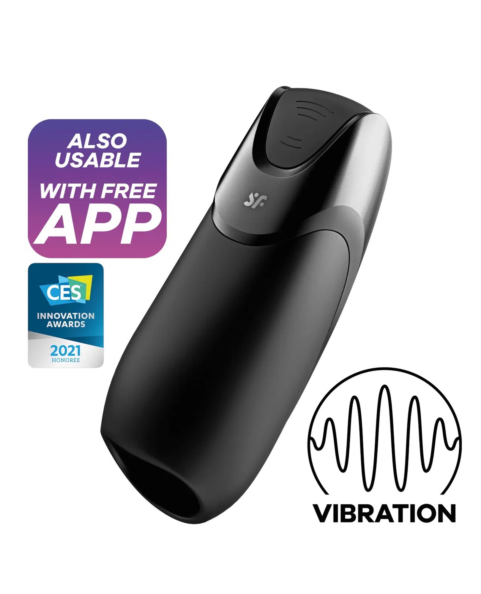 Смарт-Мастурбатор із вібрацією Satisfyer Men Vibration+ чорний