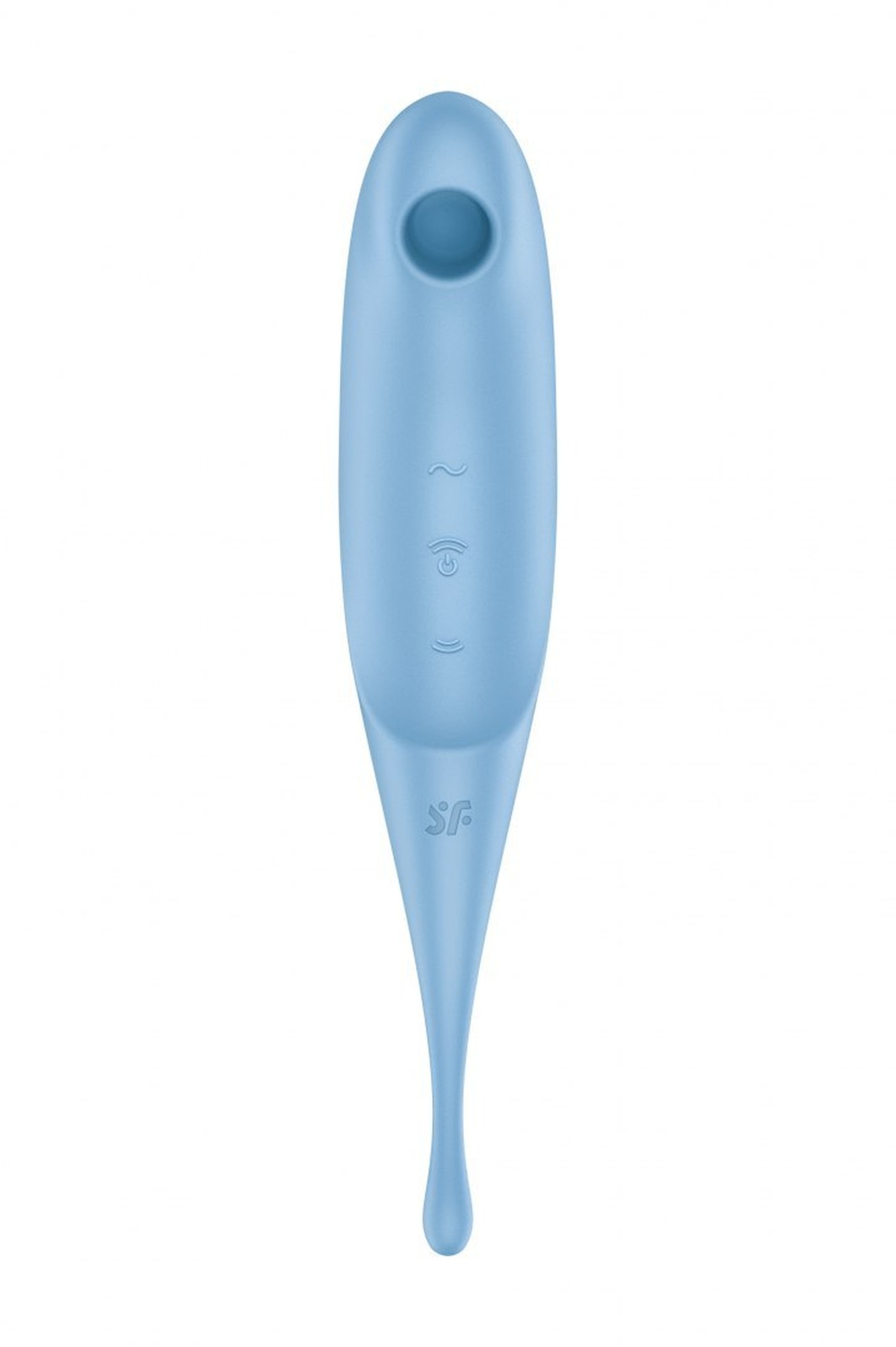 Гібридний вакуумний вібратор із точковою стимуляцією Satisfyer Twirling Pro, блакитний