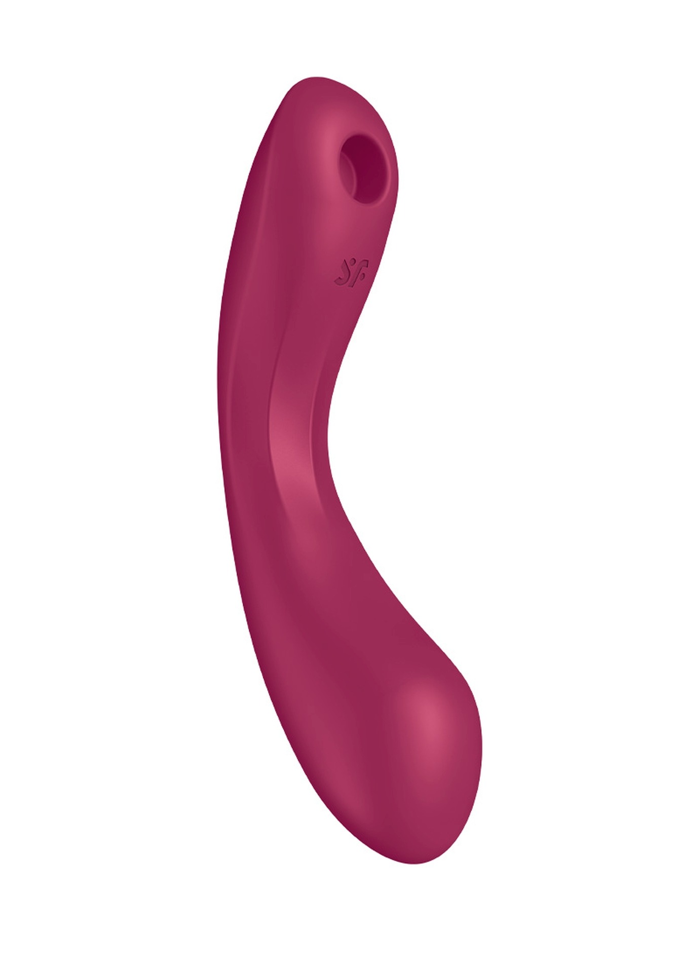 Вакуумний вібратор із потрійною стимуляцією Satisfyer Curvy Trinity 1, бордовий