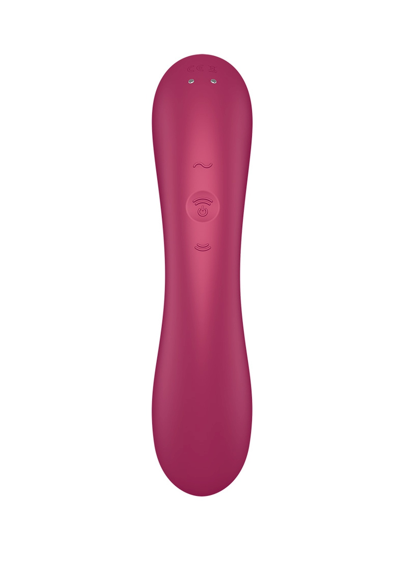 Вакуумний вібратор із потрійною стимуляцією Satisfyer Curvy Trinity 1, бордовий