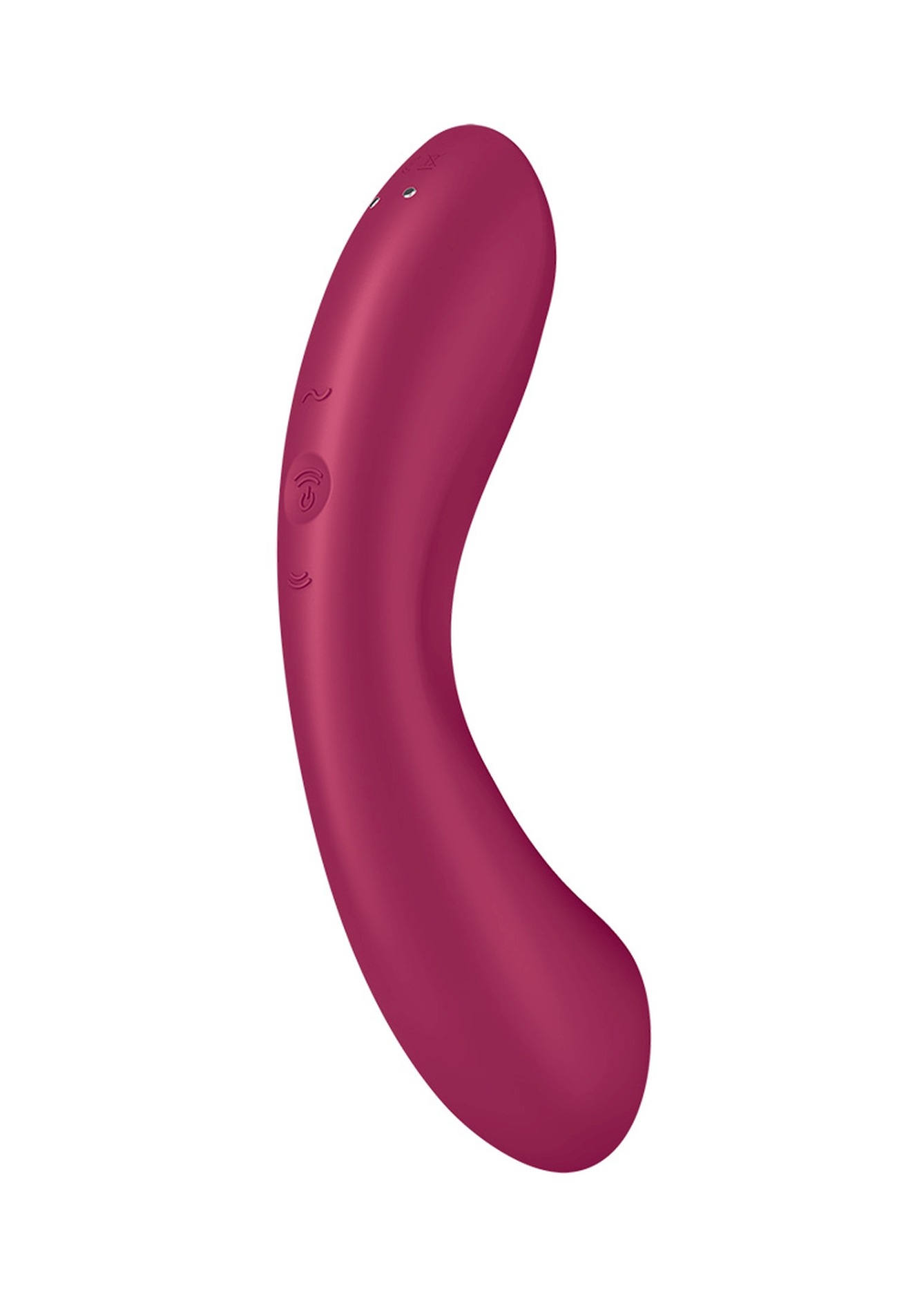 Вакуумний вібратор із потрійною стимуляцією Satisfyer Curvy Trinity 1, бордовий