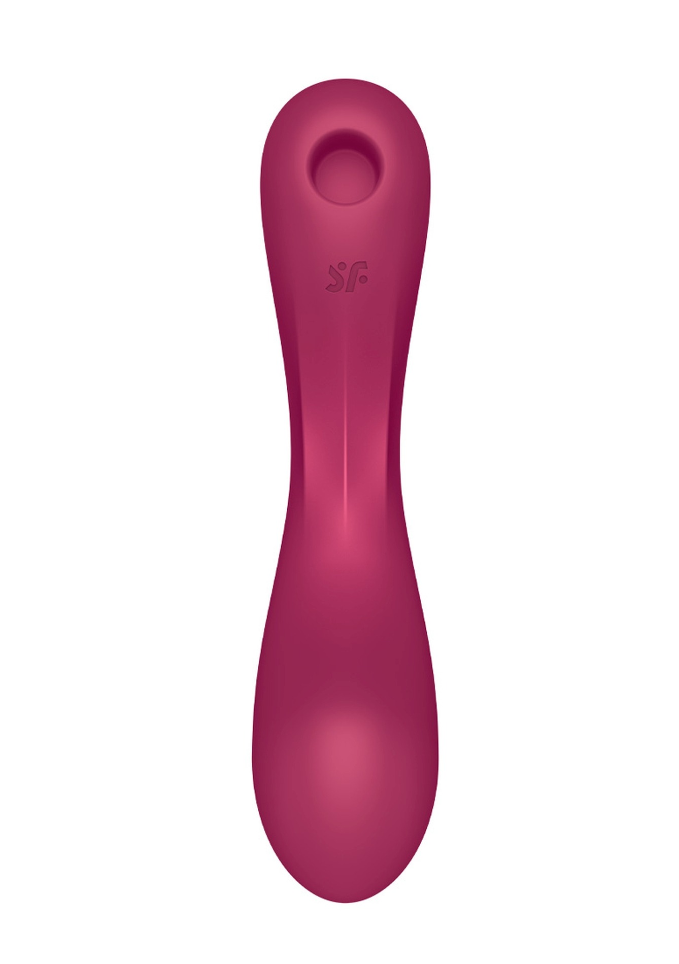 Вакуумний вібратор із потрійною стимуляцією Satisfyer Curvy Trinity 1, бордовий
