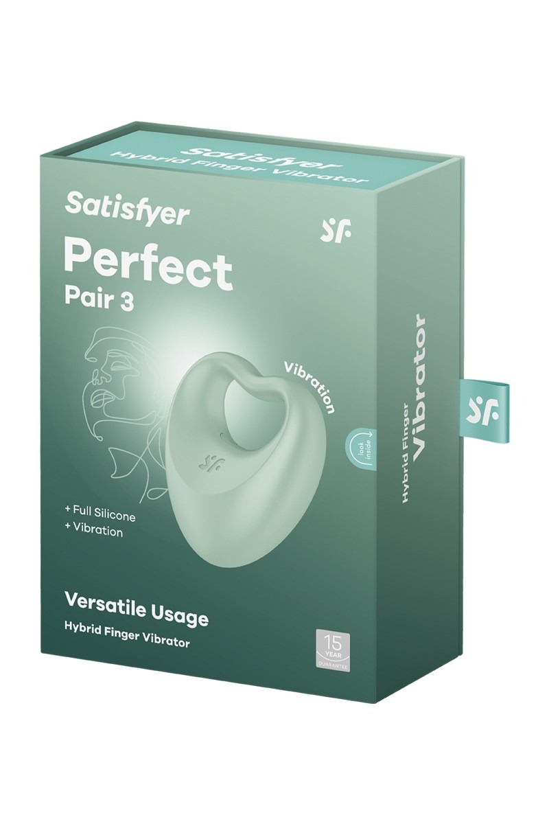 Гібридний вібратор Satisfyer Perfect Pair 3 (ерекційне кільце, вібратор на палець) у формі Серця
