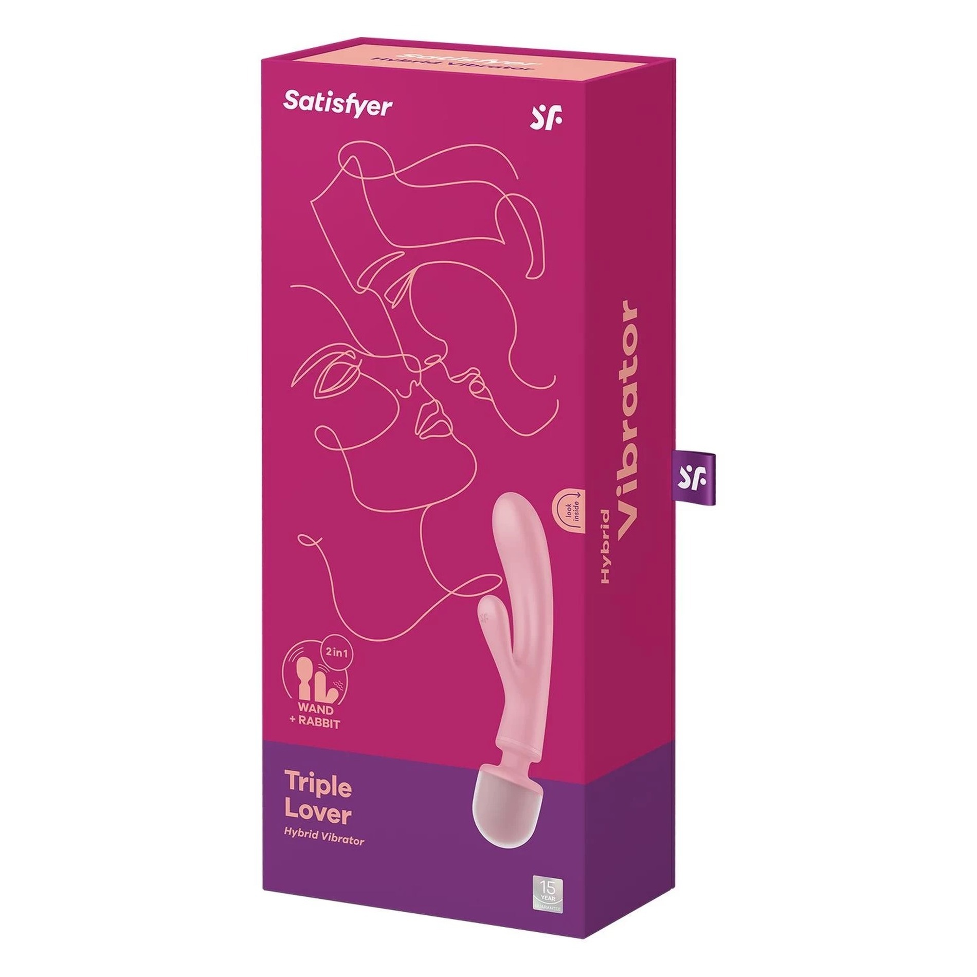 Гібридний вібратор Мікрофон-Кролик Satisfyer Triple Lover, рожевий