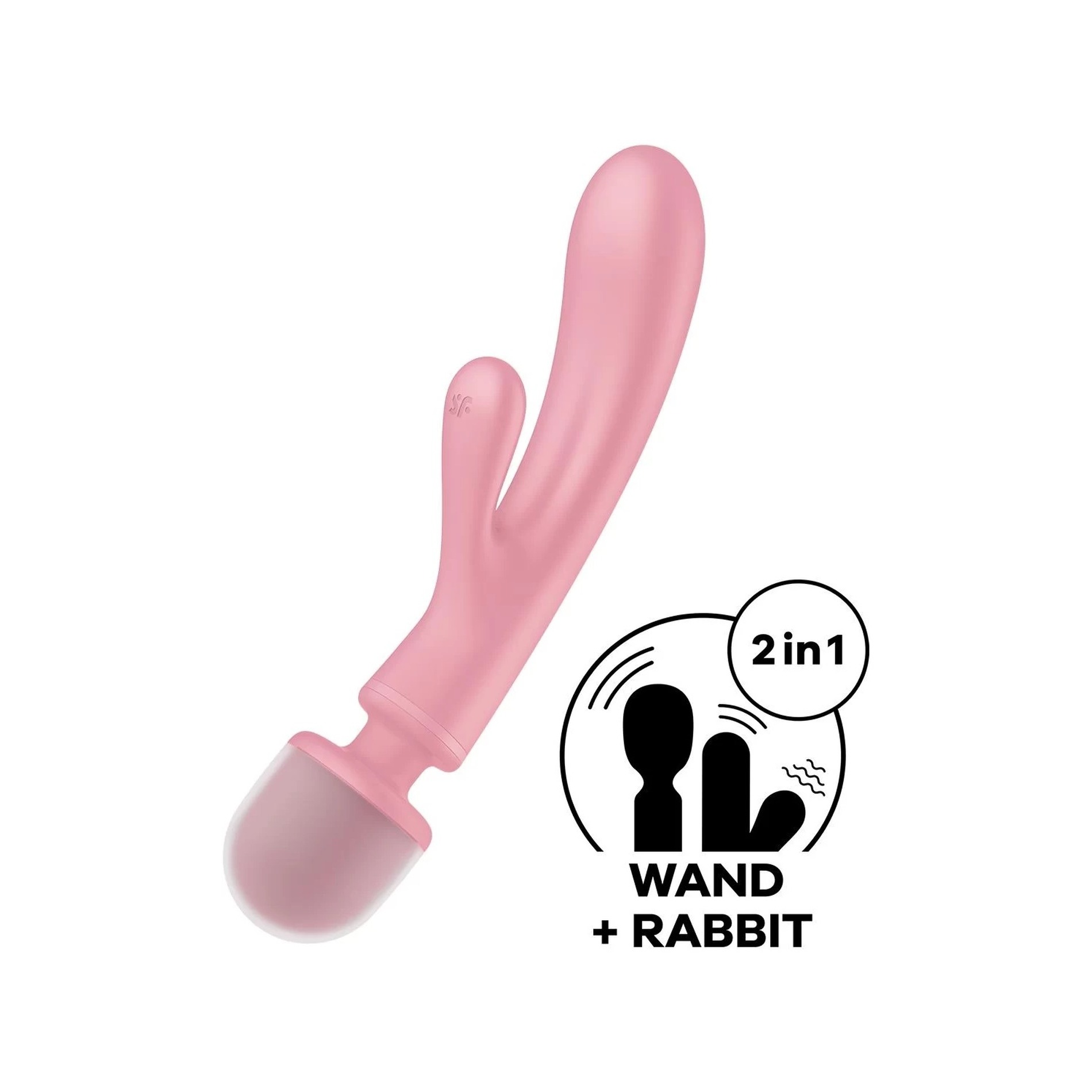 Гібридний вібратор Мікрофон-Кролик Satisfyer Triple Lover, рожевий
