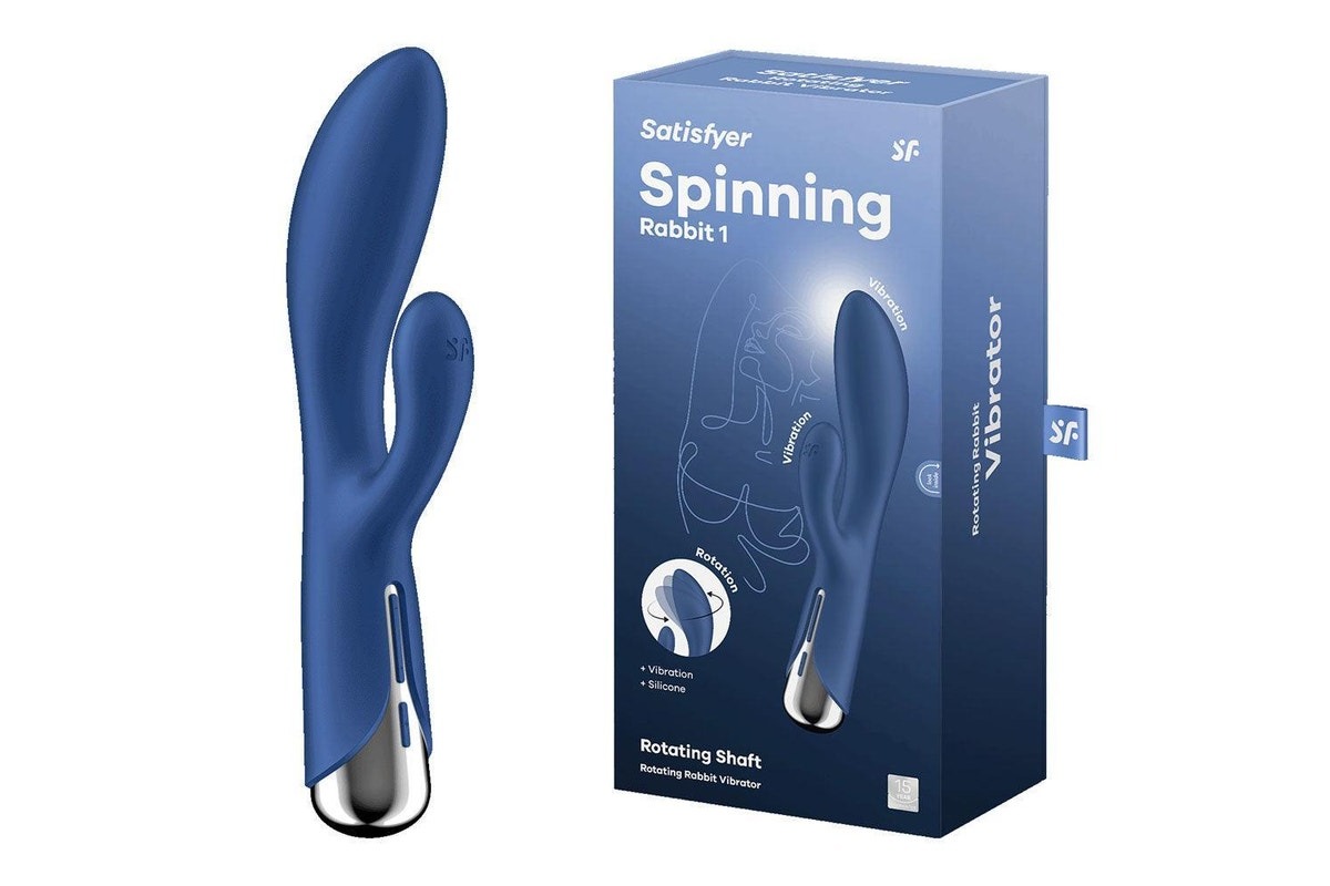 Вібратор кролик із ротацією Satisfyer Spinning Rabbit 1, синій