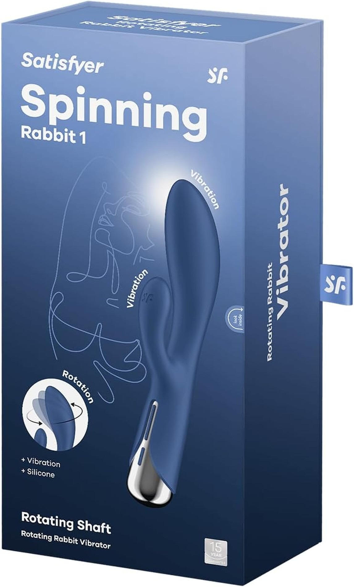 Вібратор кролик із ротацією Satisfyer Spinning Rabbit 1, синій
