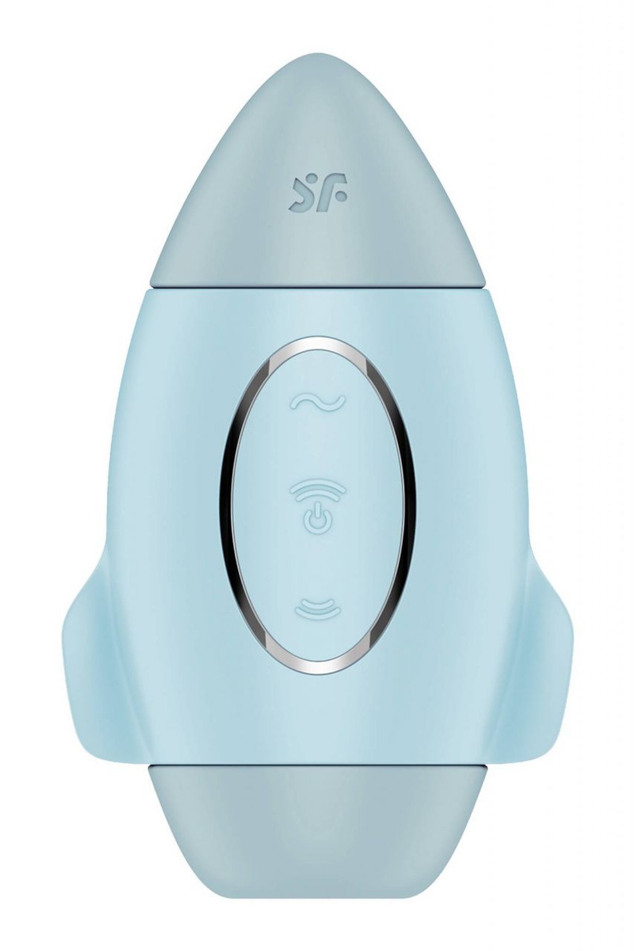 Вакуумный вибратор двойного действия в виде Ракеты Satisfyer Mission Control, голубой