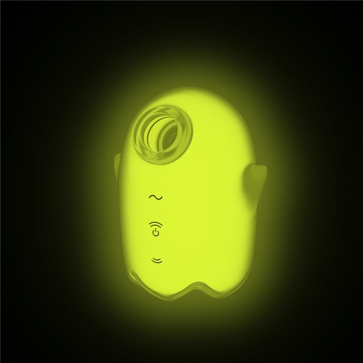 Вакуумный клиторальный вибратор с флуоресцентной поверхностью Satisfyer Glowing Ghost, желтый