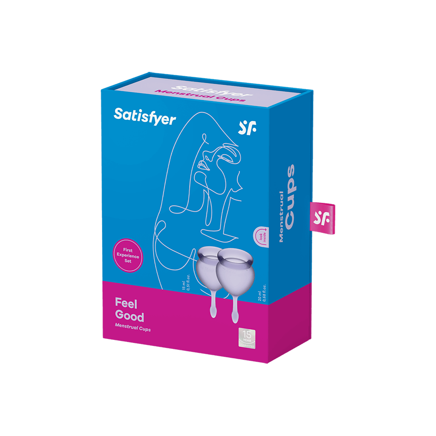 Набір багаторазових менструальних чаш Satisfyer Feel good медичний силікон, 15 мл та 20 мл